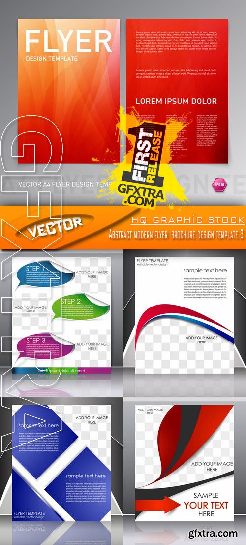 Stock Vector - Abstract modern flyer brochure design template 3