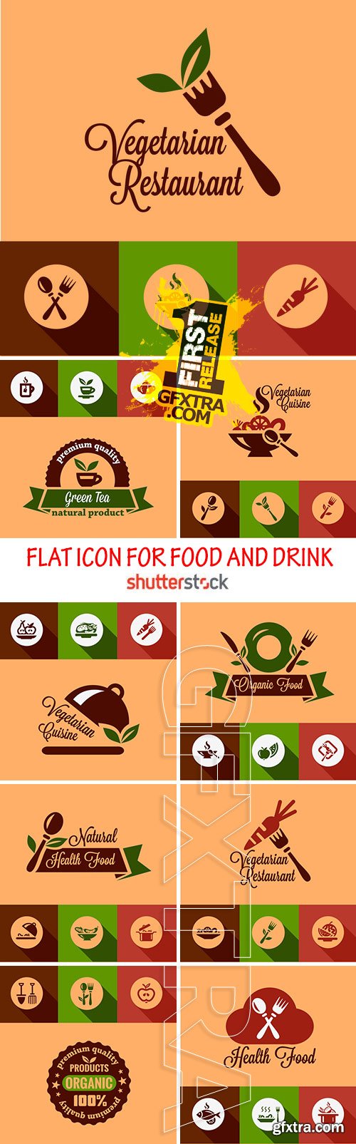 Amazing SS - Flat icons for food and drink, 26xEPS Amazing SS - Flat icons for food and drink, 26xEPS