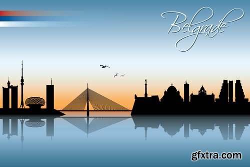 Stock Vectors - City background, 25xEPS