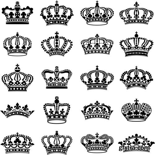 Crowns illustrations, 25xEPS Crowns illustrations, 25xEPS