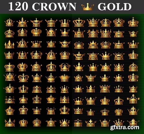 Crowns illustrations, 25xEPS Crowns illustrations, 25xEPS