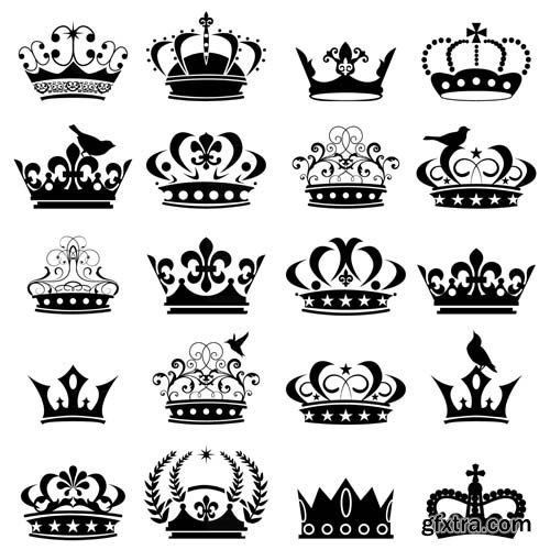 Crowns illustrations, 25xEPS Crowns illustrations, 25xEPS