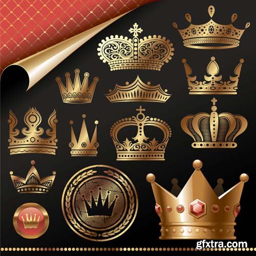 Crowns illustrations, 25xEPS Crowns illustrations, 25xEPS