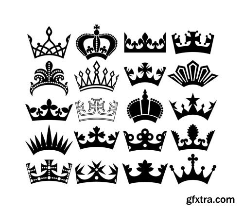Crowns illustrations, 25xEPS Crowns illustrations, 25xEPS