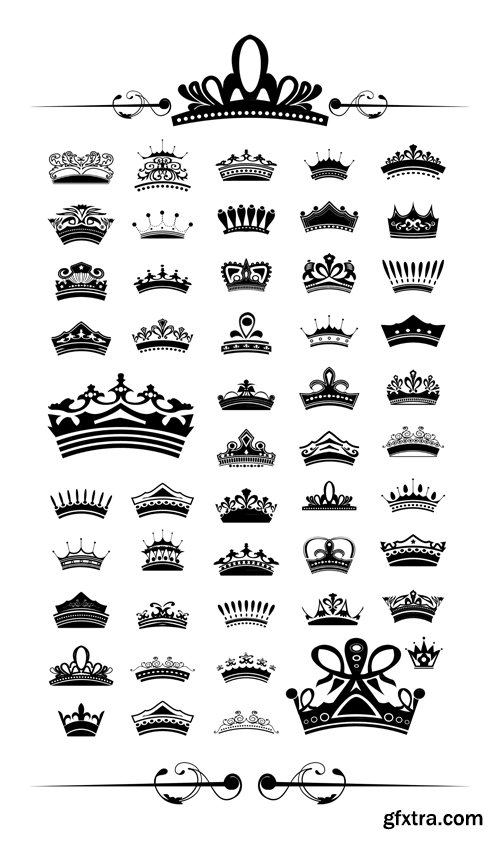 Crowns illustrations, 25xEPS Crowns illustrations, 25xEPS