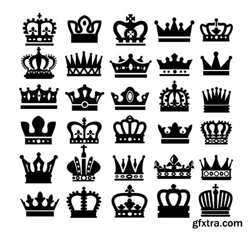 Crowns illustrations, 25xEPS Crowns illustrations, 25xEPS
