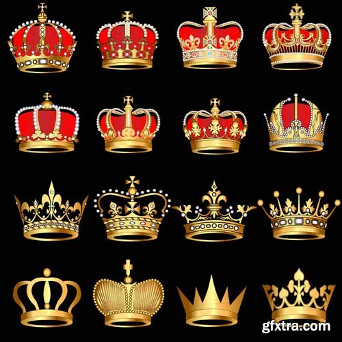 Crowns illustrations, 25xEPS Crowns illustrations, 25xEPS