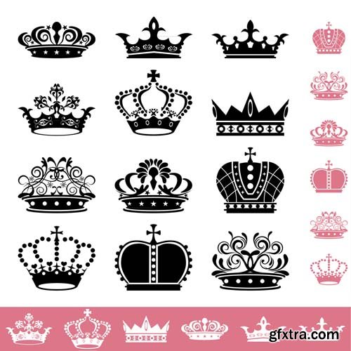 Crowns illustrations, 25xEPS Crowns illustrations, 25xEPS