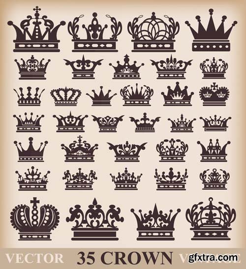 Crowns illustrations, 25xEPS Crowns illustrations, 25xEPS