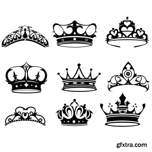 Crowns illustrations, 25xEPS Crowns illustrations, 25xEPS