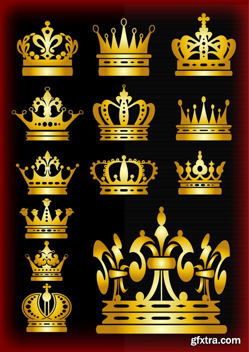 Crowns illustrations, 25xEPS Crowns illustrations, 25xEPS