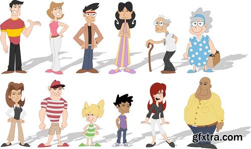 Cartoon People #2, 25xEPS