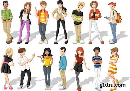 Cartoon People #2, 25xEPS