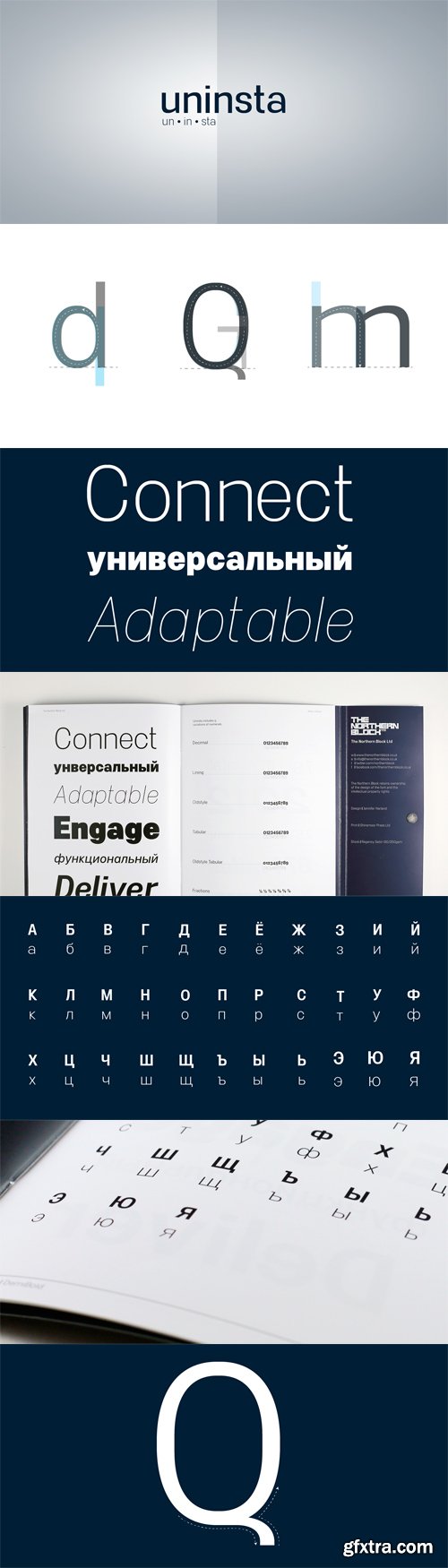 Uninsta - Geometric Letters with Subtle Humanist Touches 18xOTF