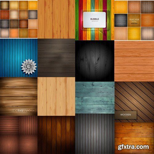 Wooden Background - 25 Vector