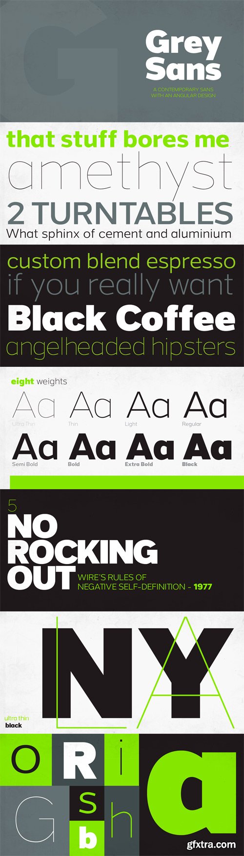 Grey Sans Font Family 8xOTF