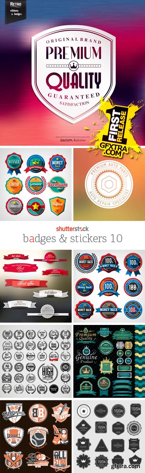 Amazing SS - Badges & Stickers 10, 25xEPS Amazing SS - Badges & Stickers 10, 25xEPS