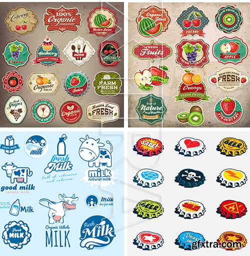 Amazing SS - Stickers of drinks, 25xEPS Amazing SS - Stickers of drinks, 25xEPS