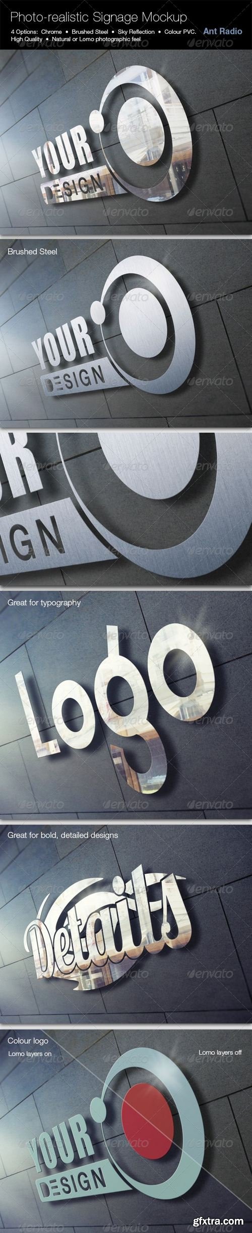 Photorealistic Metal Signage Mock-up - GraphicRiver 7783448