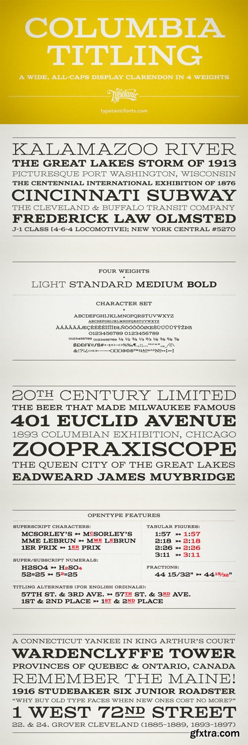 Columbia Titling Font Family - 4 Fonts for $24 Columbia Titling Font Family - 4 Fonts for $24