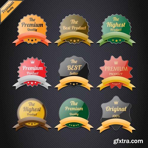 Labels, badges and ribbons, 25xEPS Labels, badges and ribbons, 25xEPS