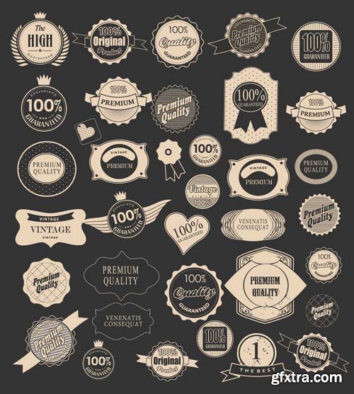 Labels, badges and ribbons, 25xEPS Labels, badges and ribbons, 25xEPS