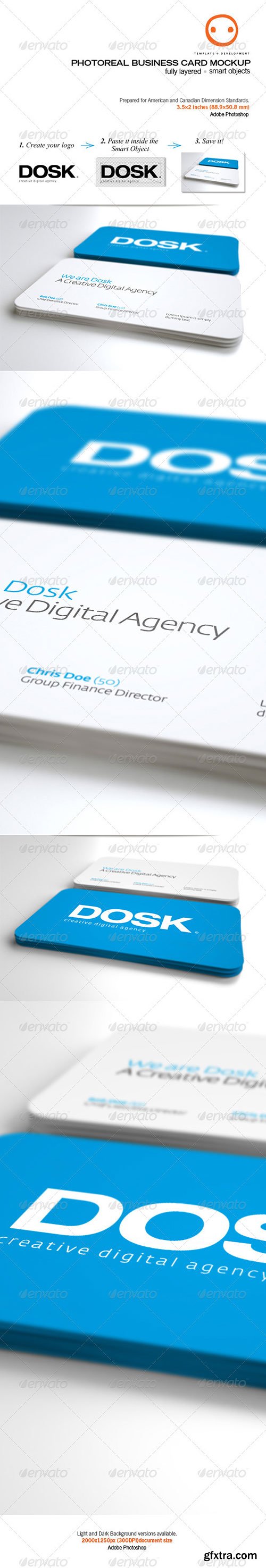 GraphicRiver - Photoreal Business Card Mockup 759489