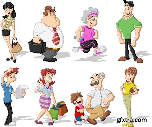 Cartoon People #3, 25xEPS