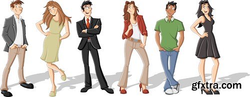 Cartoon People #3, 25xEPS