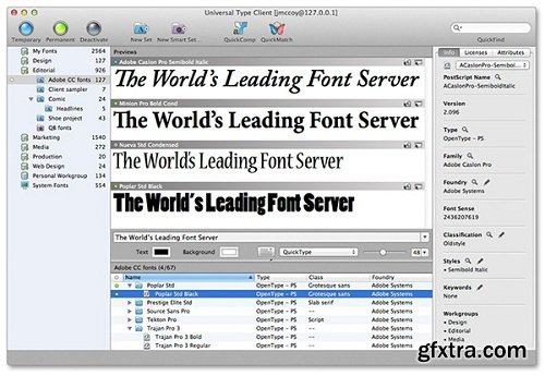 Extensis Universal Type Server 4.1.0 (Mac OS X)