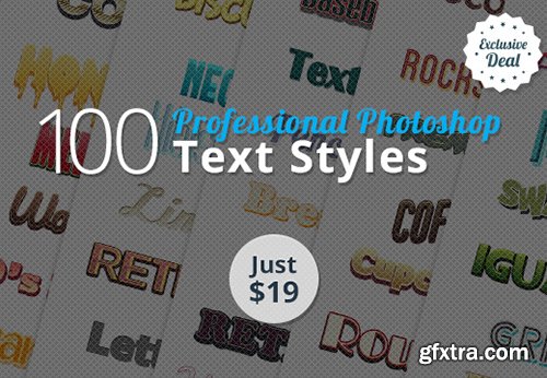 100 Professional Photoshop Text Styles
