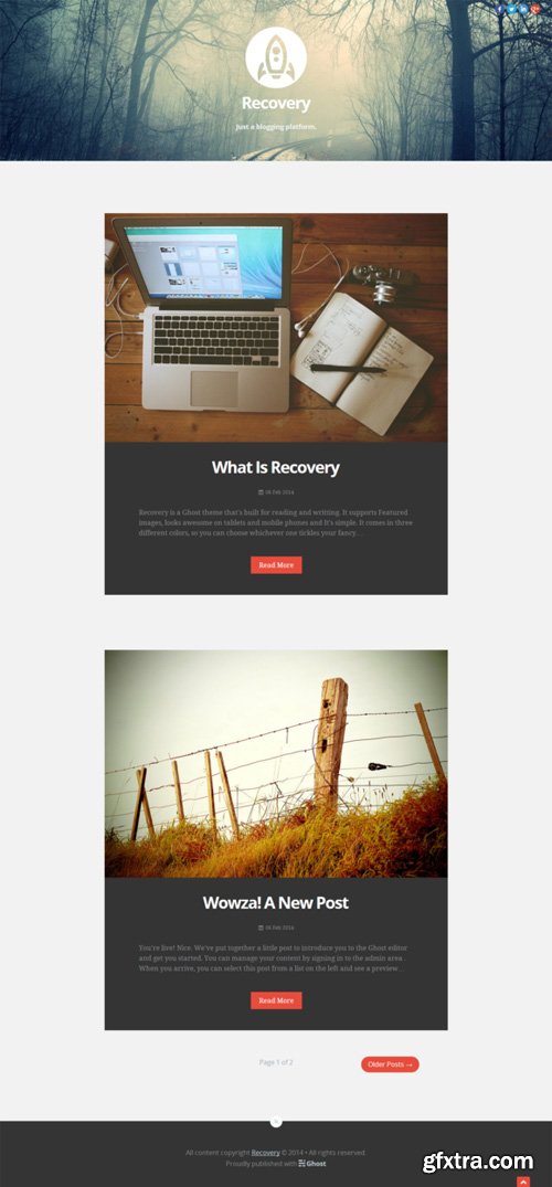 Recovery - Responsive Ghost Theme