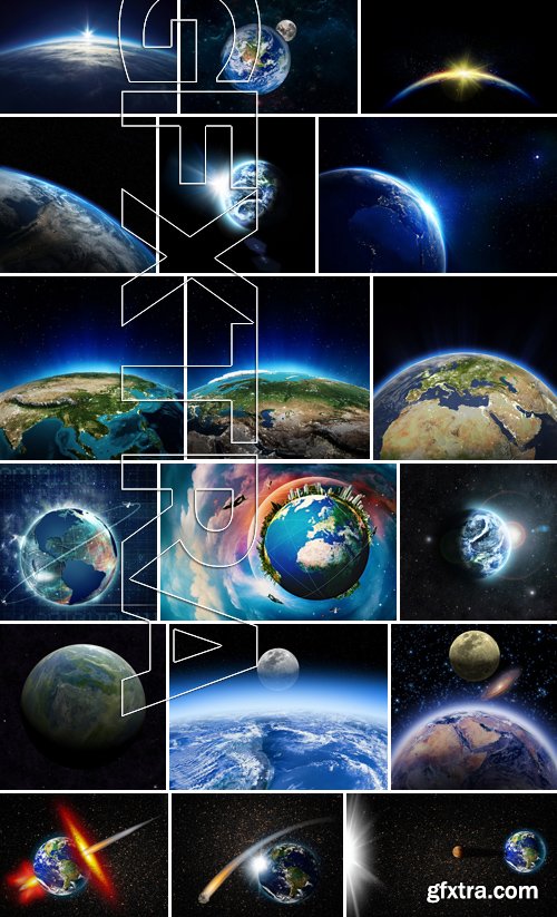 Stock Photos - Planet earth in space 2, 25xJPG Stock Photos - Planet earth in space 2, 25xJPG