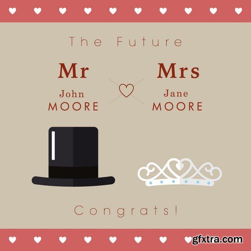 Wedding Day Template 25xEPS