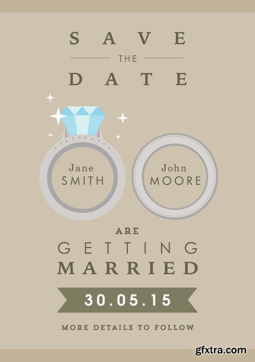 Wedding Day Template 25xEPS