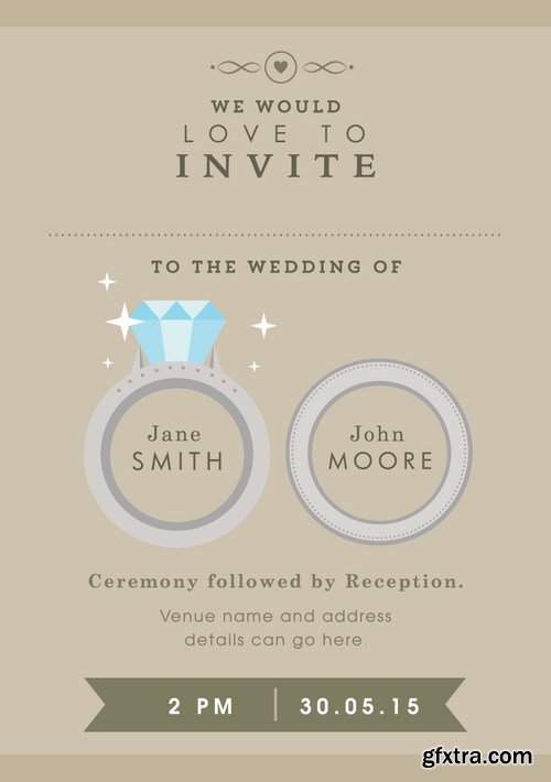 Wedding Day Template 25xEPS