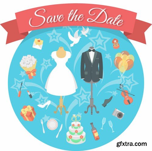 Wedding Day Template 25xEPS