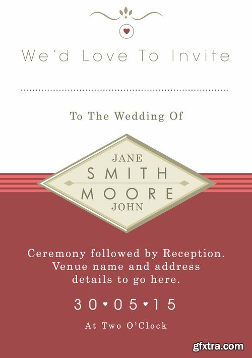 Wedding Day Template 25xEPS