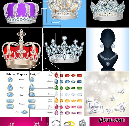 Stock Vectors - Diamonds 2, 25xEPS Stock Vectors - Diamonds 2, 25xEPS