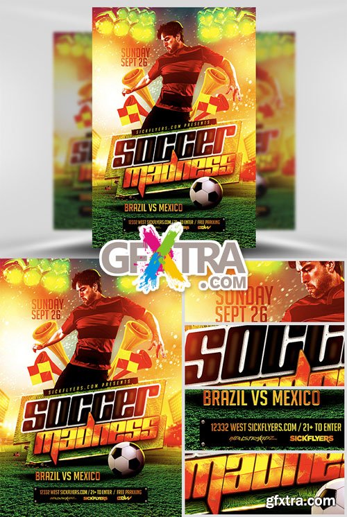 Soccer Madness Flyer Template