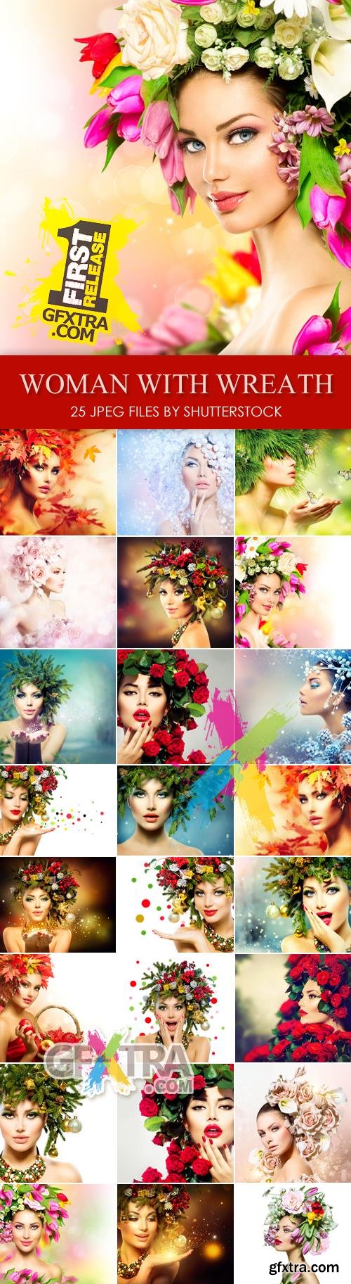 Stock Photo - Woman with Wreath on Her Head