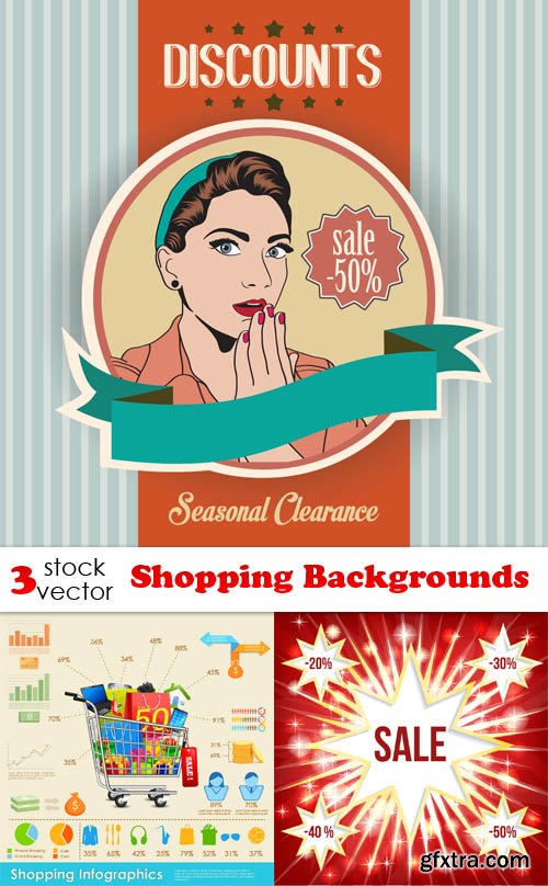 Vectors - Shopping Backgrounds