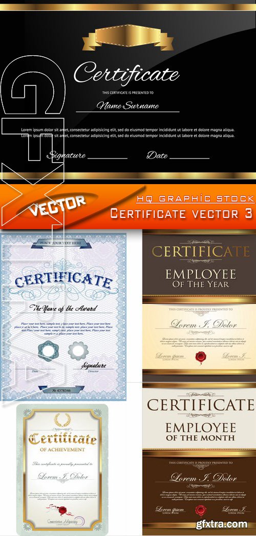 Stock Vector - Certificate vector 3