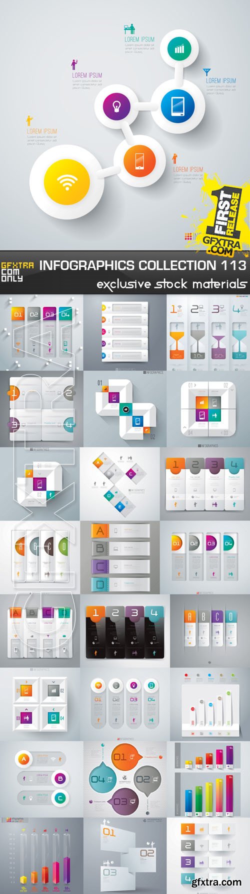 Collection of infographics vol.113, 25xEPS