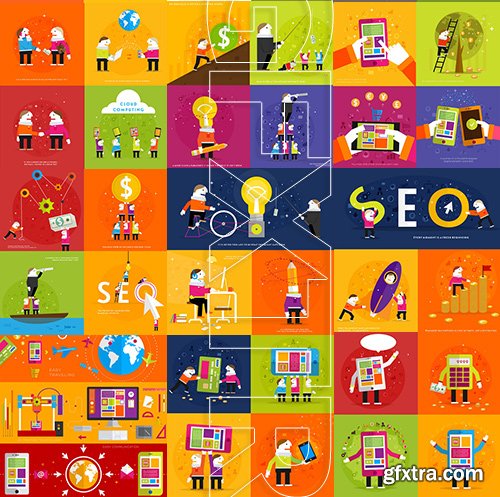 Amazing SS - Set of icons Flat Design, 25xEPS Amazing SS - Set of icons Flat Design, 25xEPS