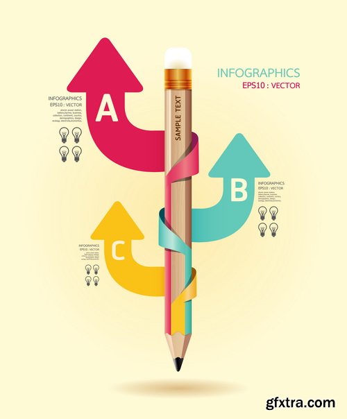 Amazing SS - Set of stripe infographic templates, 25xEPS