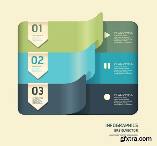 Amazing SS - Set of stripe infographic templates, 25xEPS