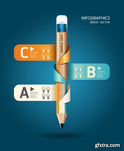 Amazing SS - Set of stripe infographic templates, 25xEPS