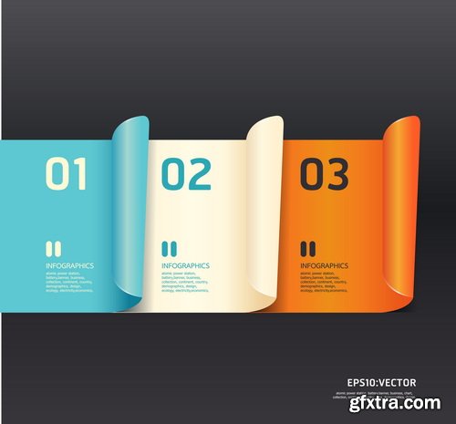 Amazing SS - Set of stripe infographic templates, 25xEPS