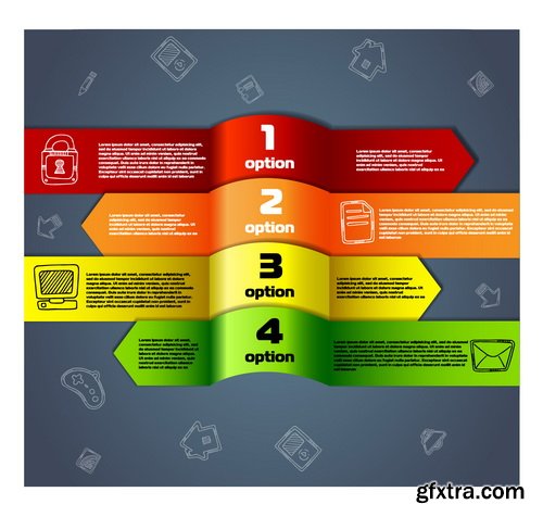 Amazing SS - Set of stripe infographic templates, 25xEPS